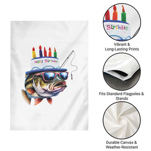 Bass Fishing Birthday Garden Flag Fish Party Theme