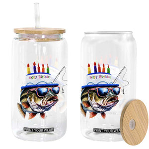 Bass Fishing Birthday Glass Can Fish Party Theme