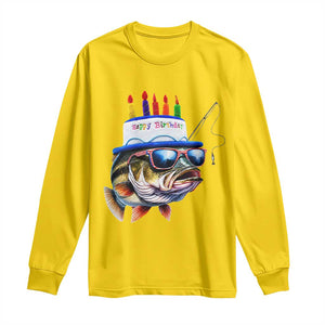 Bass Fishing Birthday Long Sleeve Shirt Fish Party Theme