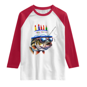 Bass Fishing Birthday Raglan Shirt Fish Party Theme