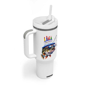 Bass Fishing Birthday Tumbler With Handle Fish Party Theme