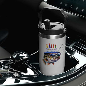 Bass Fishing Birthday Flip Straw Tumbler Fish Party Theme