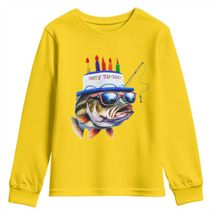 Bass Fishing Birthday Youth Sweatshirt Fish Party Theme