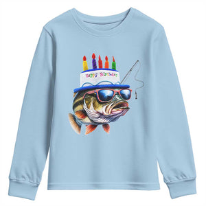 Bass Fishing Birthday Youth Sweatshirt Fish Party Theme