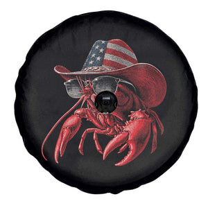 Funny Western Country Crawfish Lover Graphic Spare Tire Cover American Flag Cowboy Lobster Patriotic Cajun Season TS10 Print Your Wear
