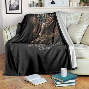 Eagle 250th Anniversary USA Throw Blanket 250 Years Faith Freedom Legacy One Nation Under God Flag TS10 Print Your Wear