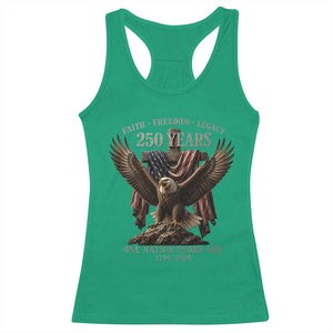 Eagle 250th Anniversary USA Racerback Tank Top 250 Years Faith Freedom Legacy One Nation Under God Flag TS10 Irish Green Print Your Wear