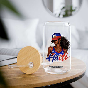 Haitian Girl Glass Can Melanin Black Girls Haiti Flag Proud Haitienne TS10 Print Your Wear