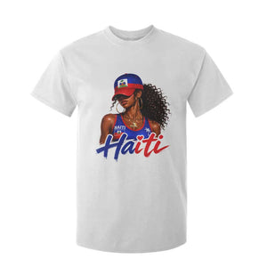 Haitian Girl T Shirt For Kid Melanin Black Girls Haiti Flag Proud Haitienne TS10 White Print Your Wear