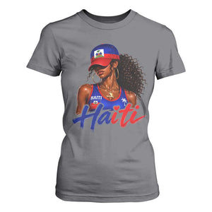 Haitian Girl T Shirt For Women Melanin Black Girls Haiti Flag Proud Haitienne TS10 Charcoal Print Your Wear