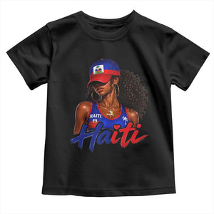 Haitian Girl Toddler T Shirt Melanin Black Girls Haiti Flag Proud Haitienne TS10 Black Print Your Wear
