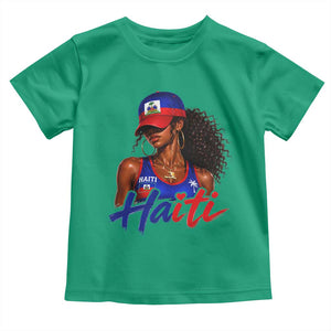 Haitian Girl Toddler T Shirt Melanin Black Girls Haiti Flag Proud Haitienne TS10 Irish Green Print Your Wear
