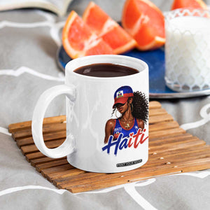 Haitian Girl Coffee Mug Melanin Black Girls Haiti Flag Proud Haitienne TS10 Print Your Wear