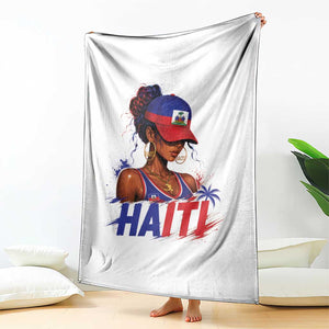 Haitian Princess Throw Blanket Haiti Flag Haitienne Melanin Black Girls TS10 Print Your Wear