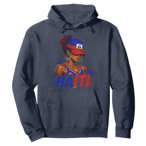 Haitian Princess Hoodie Haiti Flag Haitienne Melanin Black Girls TS10 Navy Print Your Wear