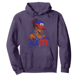 Haitian Princess Hoodie Haiti Flag Haitienne Melanin Black Girls TS10 Purple Print Your Wear