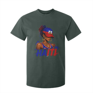 Haitian Princess T Shirt For Kid Haiti Flag Haitienne Melanin Black Girls TS10 Dark Forest Green Print Your Wear