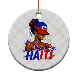 Haitian Princess Ceramic Ornament Haiti Flag Haitienne Melanin Black Girls TS10 1pc Christmas Plaid Print Your Wear