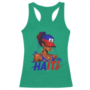 Haitian Princess Racerback Tank Top Haiti Flag Haitienne Melanin Black Girls TS10 Irish Green Print Your Wear