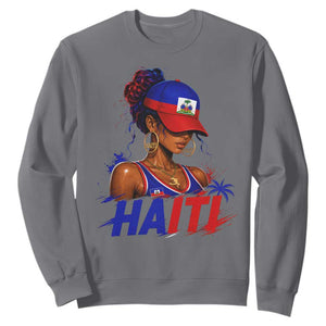 Haitian Princess Sweatshirt Haiti Flag Haitienne Melanin Black Girls TS10 Charcoal Print Your Wear