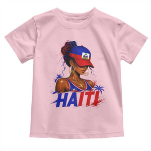 Haitian Princess Toddler T Shirt Haiti Flag Haitienne Melanin Black Girls TS10 Light Pink Print Your Wear