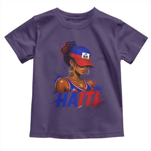 Haitian Princess Toddler T Shirt Haiti Flag Haitienne Melanin Black Girls TS10 Purple Print Your Wear