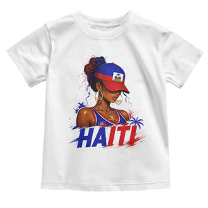 Haitian Princess Toddler T Shirt Haiti Flag Haitienne Melanin Black Girls TS10 White Print Your Wear