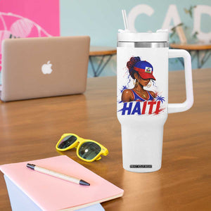 Haitian Princess Tumbler With Handle Haiti Flag Haitienne Melanin Black Girls TS10 Print Your Wear