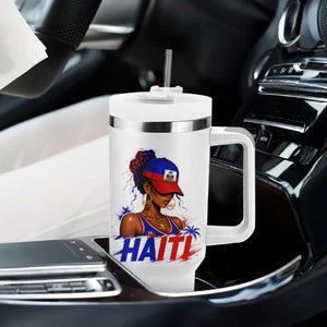 Haitian Princess Tumbler With Handle Haiti Flag Haitienne Melanin Black Girls TS10 Print Your Wear