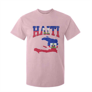 Haiti Pride T Shirt For Kid Retro Vintage Haitian Flag Map Pride Graphic TS10 Light Pink Print Your Wear