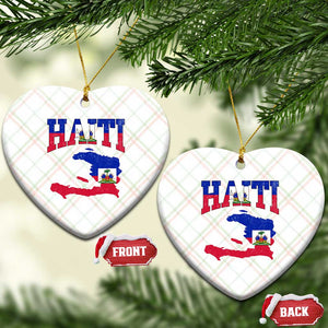 Haiti Pride Ceramic Ornament Retro Vintage Haitian Flag Map Pride Graphic TS10 Print Your Wear