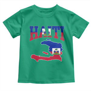 Haiti Pride Toddler T Shirt Retro Vintage Haitian Flag Map Pride Graphic TS10 Irish Green Print Your Wear