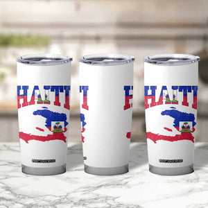 Haiti Pride Tumbler Cup Retro Vintage Haitian Flag Map Pride Graphic TS10 Print Your Wear