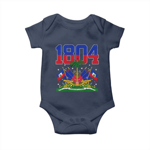 Haitian Revolution 1804 Baby Onesie Haiti Flag Independence Day Haitian Graphic TS10 Navy Print Your Wear