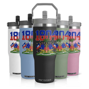 Haitian Revolution 1804 Flip Straw Tumbler Haiti Flag Independence Day Haitian Graphic TS10 Print Your Wear