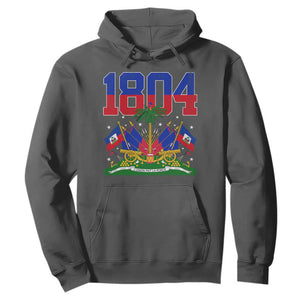 Haitian Revolution 1804 Hoodie Haiti Flag Independence Day Haitian Graphic TS10 Dark Heather Print Your Wear