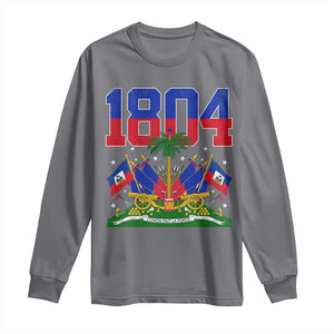 Haitian Revolution 1804 Long Sleeve Shirt Haiti Flag Independence Day Haitian Graphic TS10 Charcoal Print Your Wear