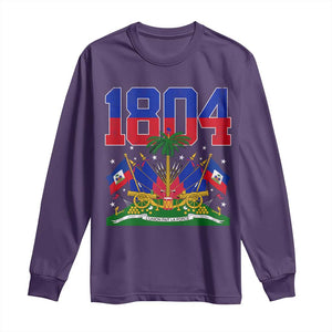 Haitian Revolution 1804 Long Sleeve Shirt Haiti Flag Independence Day Haitian Graphic TS10 Purple Print Your Wear