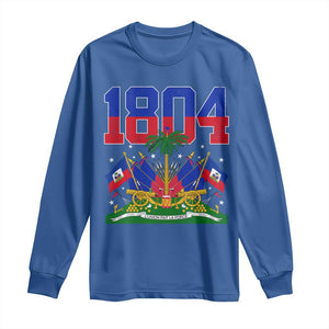 Haitian Revolution 1804 Long Sleeve Shirt Haiti Flag Independence Day Haitian Graphic TS10 Royal Blue Print Your Wear