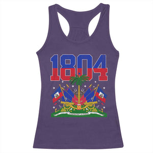 Haitian Revolution 1804 Racerback Tank Top Haiti Flag Independence Day Haitian Graphic TS10 Purple Print Your Wear