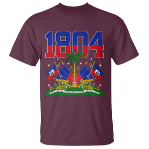 Haitian Revolution 1804 T Shirt Haiti Flag Independence Day Haitian Graphic TS10 Maroon Print Your Wear