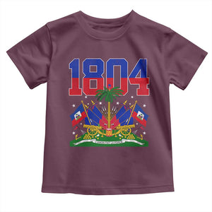 Haitian Revolution 1804 Toddler T Shirt Haiti Flag Independence Day Haitian Graphic TS10 Maroon Print Your Wear