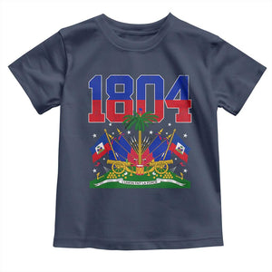 Haitian Revolution 1804 Toddler T Shirt Haiti Flag Independence Day Haitian Graphic TS10 Navy Print Your Wear