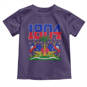 Haitian Revolution 1804 Toddler T Shirt Haiti Flag Independence Day Haitian Graphic TS10 Purple Print Your Wear