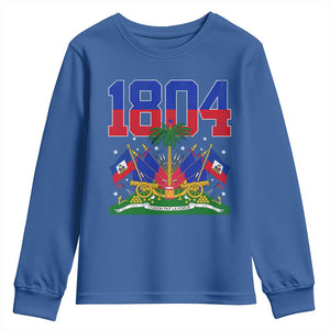 Haitian Revolution 1804 Youth Sweatshirt Haiti Flag Independence Day Haitian Graphic TS10 Royal Blue Print Your Wear