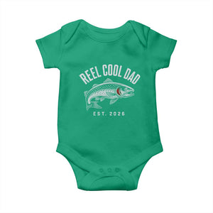 Reel Cool Dad Est 2026 Baby Onesie Trout Fishing Vintage First Time Dad Fathers Day