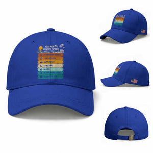 Funny Retirement Gift Baseball Cap New Benefits Package Retro Retired 2026 TS10 Baseball Cap Universal Fit Royal Blue Print Your Wear