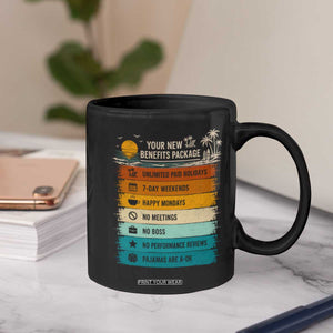 Funny Retirement Gift Coffee Mug New Benefits Package Retro Retired 2026 TS10 Print Your Wear