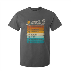 Funny Retirement Gift T Shirt For Kid New Benefits Package Retro Retired 2026 TS10 Dark Heather Print Your Wear