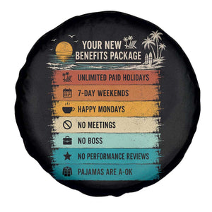 Funny Retirement Gift Spare Tire Cover New Benefits Package Retro Retired 2026 TS10 Print Your Wear